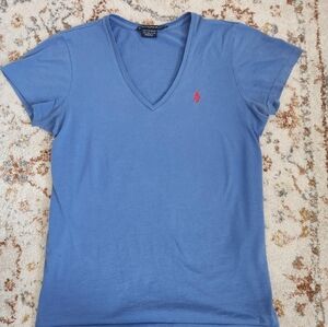 Ralph Lauren Blue V-Neck Tee